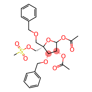 L-Lyxofuranose,4-C-[(phenylmethoxy)methyl]-3-O-(phenylmethyl)-,1,2-diacetate5-methanesulfonate