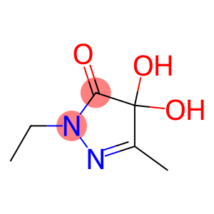 3H-Pyrazol-3-one,  2-ethyl-2,4-dihydro-4,4-dihydroxy-5-methyl-