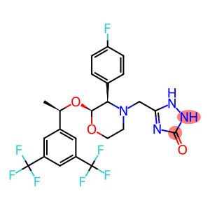 5-[[(2S,3R)-2-[(1R)-1-[3,5-bis(trifluoromethyl)phenyl]ethoxy]-3-(4-fluorophenyl)morpholin-4-yl]methyl]-1,2-dihydro-1,2,4-triazol-3-one