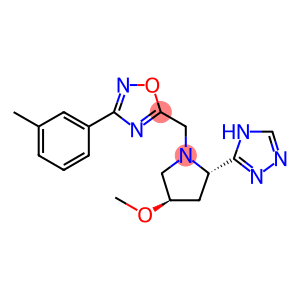5-(((2S,4R)-4-methoxy-2-(1H-1,2,4-triazole-5-yl)pyrrolidin-1-yl)methyl)-3-(m-tolyl)-1,2,4-oxadiazole