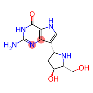 4H-Pyrrolo3,2-dpyrimidin-4-one, 2-amino-1,5-dihydro-7-(2R,4S,5R)-4-hydroxy-5-(hydroxymethyl)-2-pyrrolidinyl-