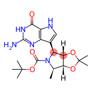 5H-1,3-Dioxolo4,5-cpyrrole-5-carboxylic acid, 4-(2-amino-4,5-dihydro-4-oxo-1H-pyrrolo3,2-dpyrimidin-7-yl)tetrahydro-2,2,6-trimethyl-, 1,1-dimethylethyl ester, (3aS,4S,6R,6aR)-