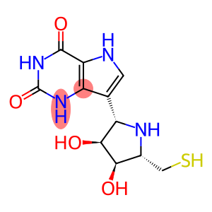 1H-Pyrrolo3,2-dpyrimidine-2,4(3H,5H)-dione, 7-(2S,3S,4R,5S)-3,4-dihydroxy-5-(mercaptomethyl)-2-pyrrolidinyl-