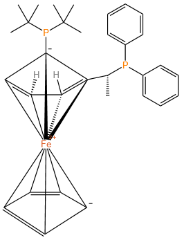 (R)-(-)-1-[(S)-2-二叔丁基磷]二茂铁乙基二苯基磷