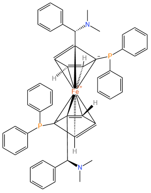 (RP,R′P)-1,1′-双[(S)-α-(二甲氨基)苄基]-2,2′-双(二苯基膦)二茂铁