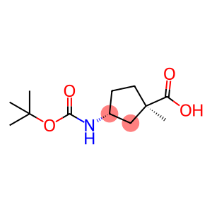 Cyclopentanecarboxylic acid, 3-[[(1,1-dimethylethoxy)carbonyl]amino]-1-methyl-, (1R,3R)-rel-