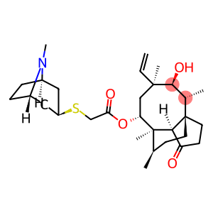 3a,9-propano-3aH-cyclopentacyclooctene-8-acetic acid, 6-ethenyldecahydro-5-hydroxy-4,6,9,10-tetramethyl-α-[[(3-endo)-8-methyl-8-azabicyclo[3.2.1]oct-3-yl]thio]-1-oxo-, ion(1-), (3aS,4R,5S,6S,8R,9R,9aR,10R)-