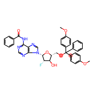 5-O-(4,4'-Dimethoxytrityl)-N6-benzoyl-2'-fluoro-b-D-arabinofuranosyl-2'-deoxyadenine