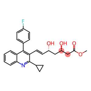 6-Heptenoic acid, 7-[2-cyclopropyl-4-(4-fluorophenyl)-3-quinolinyl]-3,5-dihydroxy-, methyl ester, (3R,5R,6E)-
