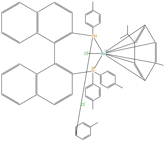氯[(S)-(-)-2,2′-二(二-对甲苯基膦)-1,1′-联萘](P-伞花素)氯化钌(II)
