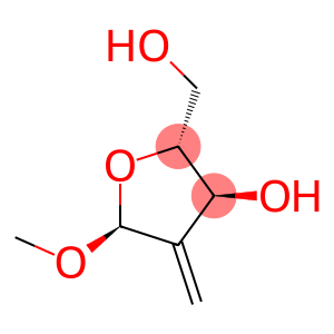 alpha-D-erythro-Pentofuranoside,methyl2-deoxy-2-methylene-(9CI)