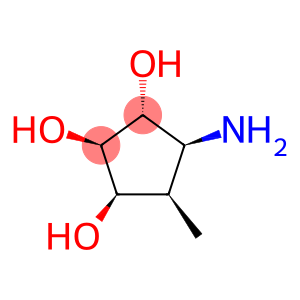 1,2,3-Cyclopentanetriol, 4-amino-5-methyl-, (1R,2R,3R,4S,5R)-