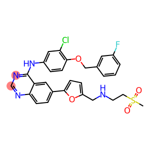 N-[3-Chloro-4-[(3-fluorophenyl)methoxy]phenyl]-6-[5-[(2-methylsulfonylethylamino)methyl]-2-furyl]quinazolin-4-amine