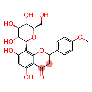 8-β-D-Glucopyranosyl-5,7-dihydroxy-2-(4-methoxyphenyl)-4H-1-benzopyran-4-one