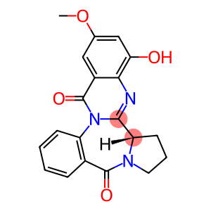 10H,16H-Pyrrolo[2,1-c]quinazolino[3,2-a][1,4]benzodiazepine-10,16-dione,  5b,6,7,8-tetrahydro-4-hydroxy-2-methoxy-,  (5bS)-  (9CI)