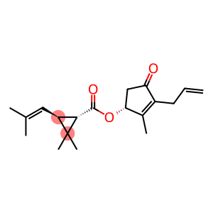 [1S,(-)]-2,2-Dimethyl-3β-(2-methyl-1-propenyl)cyclopropane-1α-carboxylic acid (R)-2-methyl-4-oxo-3-(2-propenyl)-2-cyclopenten-1-yl ester