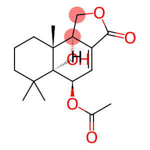 [5R,(-)]-5-Acetoxy-5,5aα,6,7,8,9,9a,9b-octahydro-9bα-hydroxy-6,6,9aβ-trimethylnaphtho[1,2-c]furan-3(1H)-one