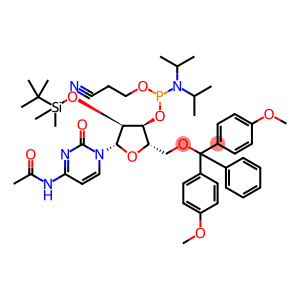 Acetamide, N-[1-[5-O-[bis(4-methoxyphenyl)phenylmethyl]-3-O-[[bis(1-methylethyl)amino](2-cyanoethoxy)phosphino]-2-O-[(1,1-dimethylethyl)dimethylsilyl]-β-L-ribofuranosyl]-1,2-dihydro-2-oxo-4-pyrimidinyl]-