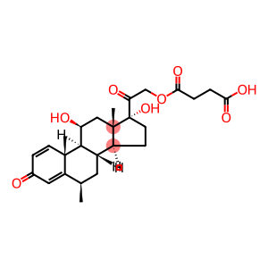 Pregna-1,4-diene-3,20-dione, 21-(3-carboxy-1-oxopropoxy)-11,17-dihydroxy-6-methyl-, (6β,11β)-