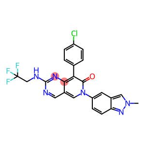 Pyrido[4,3-d]pyrimidin-7(6H)-one, 8-(4-chlorophenyl)-6-(2-methyl-2H-indazol-5-yl)-2-[(2,2,2-trifluoroethyl)amino]-