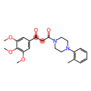 1-(o-Tolyl)-4-[3-(3,4,5-trimethoxyphenyl)-1,3-dioxopropyl]piperazine