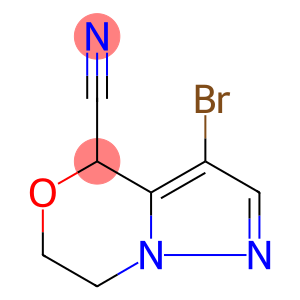 3-bromo-6,7-dihydro-4H-pyrazolo[5,1-c][1,4]oxazine-4-carbonitrile