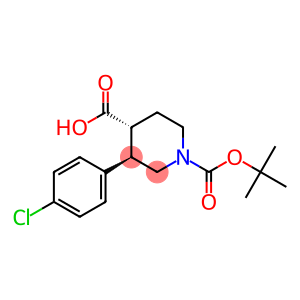 (3R,4R)-1-(叔丁氧基羰基)-3-(4-氯苯基)哌啶-4-羧酸