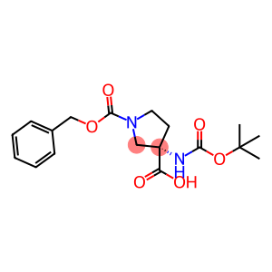 1,3-Pyrrolidinedicarboxylic acid, 3-[[(1,1-dimethylethoxy)carbonyl]amino]-, 1-(phenylmethyl) ester, (3S)-
