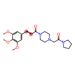 2-Propen-1-one, 1-[4-[2-oxo-2-(1-pyrrolidinyl)ethyl]-1-piperazinyl]-3-(3,4,5-trimethoxyphenyl)-