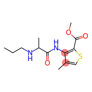 3-Propylamino-a-propionylamino-2-carbomethoxy-4-methylthiophene