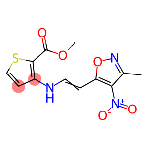 methyl 3-{[(E)-2-(3-methyl-4-nitro-1,2-oxazol-5-yl)ethenyl]amino}thiophene-2-carboxylate
