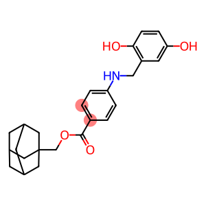 Benzoic acid, 4-[[(2,5-dihydroxyphenyl)methyl]amino]-, tricyclo[3.3.1.13,7]dec-1-ylmethyl ester