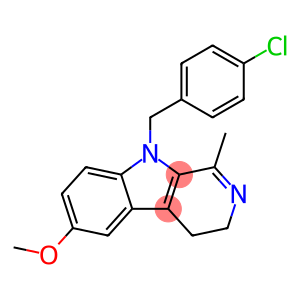 3H-Pyrido[3,4-b]indole,9-[(4-chlorophenyl)methyl]-4,9dihydro-6-methoxy-1-methy
