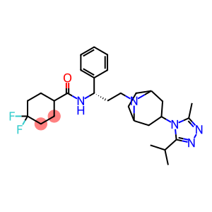 Cyclohexanecarboxamide, 4,4-difluoro-N-[(1S)-3-[(3-endo)-3-[3-methyl-5-(1-methylethyl)-4H-1,2,4-triazol-4-yl]-8-azabicyclo[3.2.1]oct-8-yl]-1-phenylpropyl]-