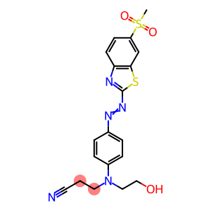 Propanenitrile, 3-((2-hydroxyethyl)(4-(2-(6-(methylsulfonyl)-2-benzothiazolyl)diazenyl)phenyl)amino)-