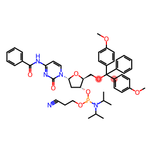 (2R,3S,5S)-5-(4-benzamido-2-oxopyrimidin-1(2H)-yl)-2-((bis(4-methoxyphenyl)(phenyl)methoxy)methyl)-tetrahydrofuran-3-yl 2-cyanoethyl diisopropylphosphoramidite