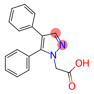 2-[4,5-di(phenyl)-1-pyrazolyl]acetic acid