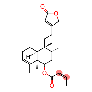 2-Butenoic acid, 2-methyl-, (1R,3R,4R,4aS,8aR)-4-[2-(2,5-dihydro-5-oxo-3-furanyl)ethyl]-1,2,3,4,4a,5,6,8a-octahydro-3,4,8,8a-tetramethyl-1-naphthalenyl ester, (2Z)-