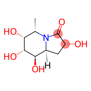 3(2H)-Indolizinone, hexahydro-2,6,7,8-tetrahydroxy-5-methyl-, (2R,5S,6R,7R,8R,8aS)-