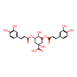 1β,4β-Dihydroxy-3β,5α-bis[3-(3,4-dihydroxyphenyl)propenoyloxy]cyclohexanecarboxylic acid