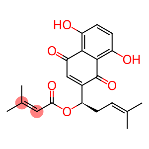 (+)-3-Methyl-2-butenoic acid 1-(1,4-dihydro-5,8-dihydroxy-1,4-dioxonaphthalen-2-yl)-4-methyl-3-pentenyl ester