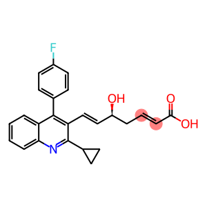 2,6-Heptadienoic acid, 7-[2-cyclopropyl-4-(4-fluorophenyl)-3-quinolinyl]-5-hydroxy-, (2E,5S,6E)-