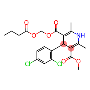 3,5-Pyridinedicarboxylic acid, 4-(2,4-dichlorophenyl)-1,4-dihydro-2,6-dimethyl-, 3-methyl 5-[(1-oxobutoxy)methyl] ester