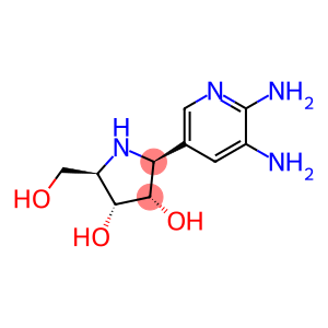 3,4-Pyrrolidinediol, 2-(5,6-diamino-3-pyridinyl)-5-(hydroxymethyl)-, (2S,3S,4R,5R)-