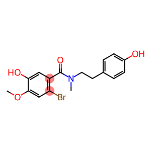 N-甲基-N-(2-[4-羟基苯基]乙基)-2-溴-5-羟基-4-甲氧基苯羧酰胺