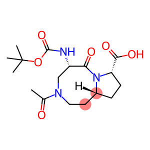 Pyrrolo[1,2-a][1,5]diazocine-8-carboxylic acid, 3-acetyl-5-[[(1,1-dimethylethoxy)carbonyl]amino]decahydro-6-oxo-, (5S,8S,10aR)-