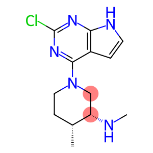 3-Piperidinamine, 1-(2-chloro-7H-pyrrolo[2,3-d]pyrimidin-4-yl)-N,4-dimethyl-, (3R,4R)-