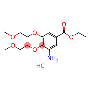 Benzoic acid, 3-amino-4,5-bis(2-methoxyethoxy)-, ethyl ester, hydrochloride (1:1)