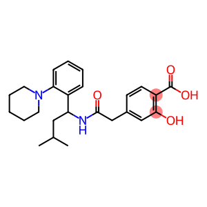 Benzoic acid, 2-hydroxy-4-[2-[[3-methyl-1-[2-(1-piperidinyl)phenyl]butyl]amino]-2-oxoethyl]-