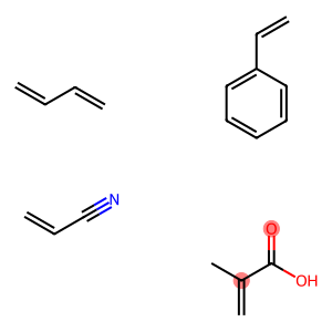 2-Propenoic acid, 2-methyl-, polymer with 1,3-butadiene, ethenylbenzene and 2-propenenitrile